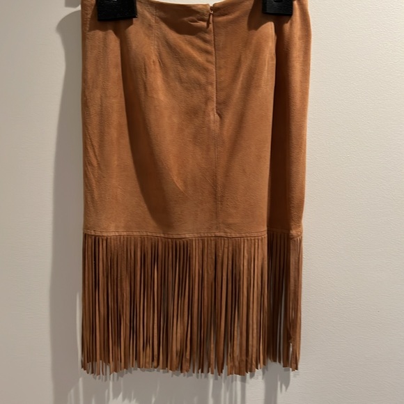 Etcetera suede skirt with 10” fringe - Picture 2 of 2